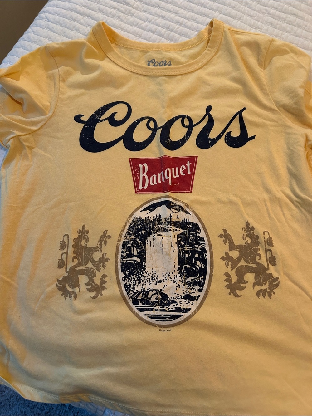 Coors Banquet Short Sleeve Tee in Yellow
